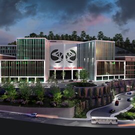 Beykoz Şehir Hastanesi Kuşbakışı Cephe Gece