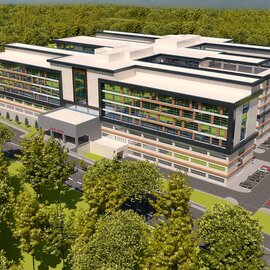 İskenderun Şehir Hastanesi Mimari Proje Cephe Batı