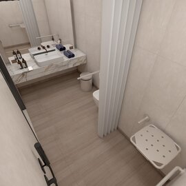 İskenderun Şehir Hastanesi Mimari Proje Hasta Odası Banyo