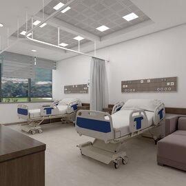 İskenderun Şehir Hastanesi Mimari Proje Hasta Odası