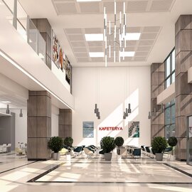 İskenderun Şehir Hastanesi Mimari Proje Karşılama Kafeterya A